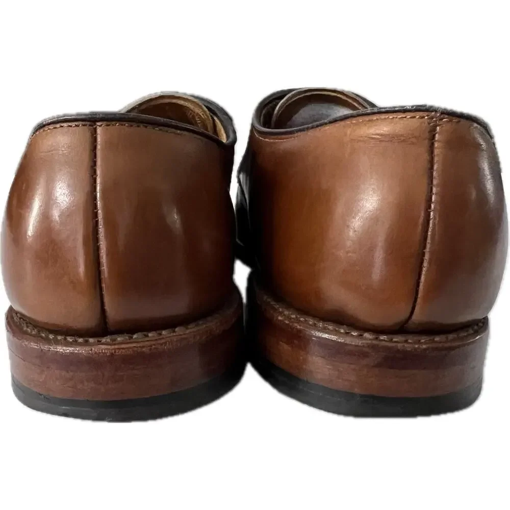 Allen Edmonds Holt Monk Strap Dress Shoes Brown Leather Loafer Size 9 B 2142